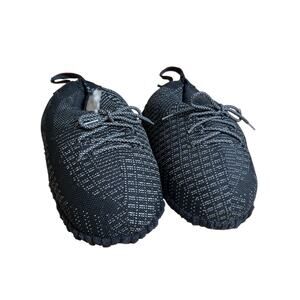 Sneaker Slippers Black Grey Non Slip Sole Indoor House Slippers Size 11-12